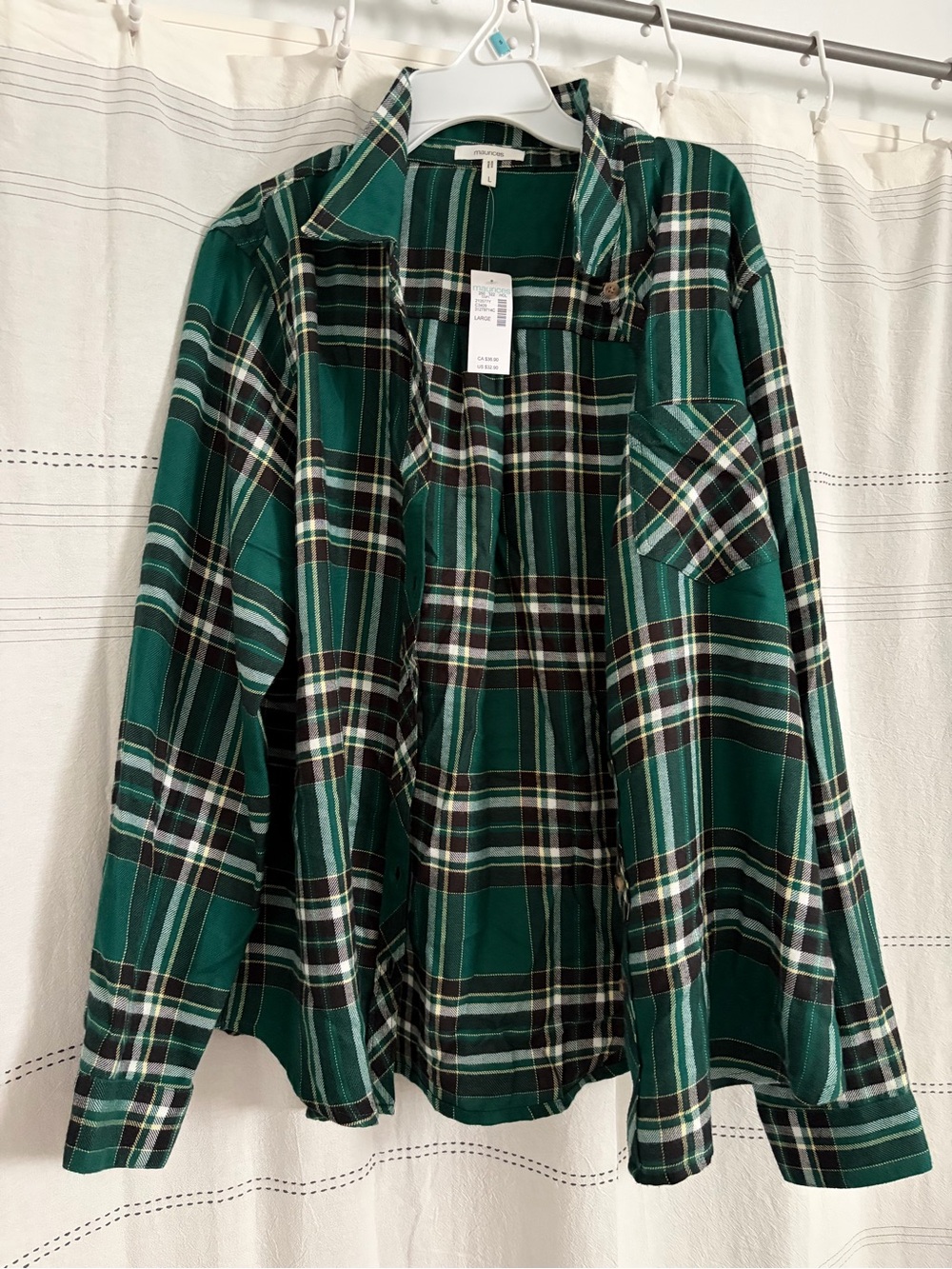 Maurices Green Plaid Button-Up Shirt - BNWT